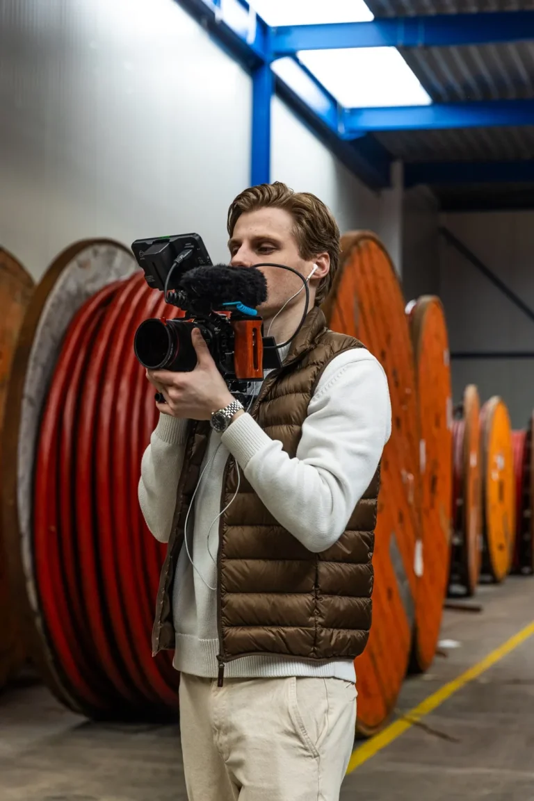 Filmen tussen de kabelhaspels